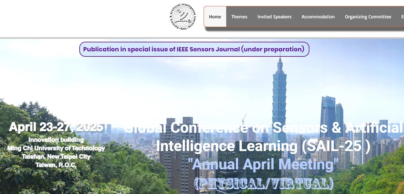 2025, April 23-27, Global Conference on Sensors & Artificial Intelligence Learning (SAIL-25 ) "Annual April Meeting" (Physical/VIRTUAL)